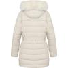 image:imageBellivera Womens Plus Size Puffer Coats Sherpalined Jacket Thicken Overcoat with HoodWhite