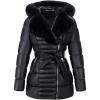image:imageBellivera Womens Plus Size Puffer Coats Sherpalined Jacket Thicken Overcoat with HoodBlack With Hood