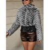 image:imageBellivera Womens Faux Fur Leather Jacket Fleece Cropped Warm Fluffy Coat Soft Zip OuterwearGrey Belted Jacket