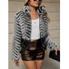 image:imageBellivera Womens Faux Fur Leather Jacket Fleece Cropped Warm Fluffy Coat Soft Zip OuterwearGrey Belted Jacket