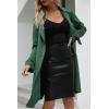 image:imageBellivera Womens Faux Suede Leather Jacket Spring and Winter Fashion Long Trench Coat Lightweight WindbreakerGreen