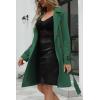 image:imageBellivera Womens Faux Suede Leather Jacket Spring and Winter Fashion Long Trench Coat Lightweight WindbreakerGreen