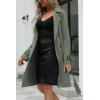 image:imageBellivera Womens Faux Suede Leather Jacket Spring and Winter Fashion Long Trench Coat Lightweight WindbreakerGrey