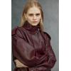 image:imageBellivera Womens Oversized Faux Leather Jackets Retro Zip Up Casual Bomber and Biker Jackets for Spring FallBlack