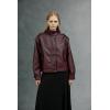 image:imageBellivera Womens Oversized Faux Leather Jackets Retro Zip Up Casual Bomber and Biker Jackets for Spring FallBlack