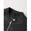 image:imageBellivera Womens Oversized Faux Leather Jackets Retro Zip Up Casual Bomber and Biker Jackets for Spring FallBlack Faux Leather Coat
