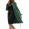 image:imageBellivera Womens Faux Suede Leather Jacket Spring and Winter Fashion Long Trench Coat Lightweight WindbreakerGreen