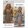 image:imageBellivera Women Reversible Lightweight Jacket Casual Windbreaker Outerwear Waterproof Outdoor Printed RaincoatBrown
