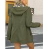 image:imageBellivera Women Reversible Lightweight Jacket Casual Windbreaker Outerwear Waterproof Outdoor Printed RaincoatGreen