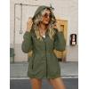 image:imageBellivera Women Reversible Lightweight Jacket Casual Windbreaker Outerwear Waterproof Outdoor Printed RaincoatGreen