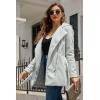 image:imageBellivera Womens Fall Winter Coat Elegant Notched Lapel Single Breasted Trench Coat with Detachable Faux Fur CollarBeige Coat