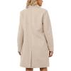 image:imageBellivera Womens Fall Winter Coat Elegant Notched Lapel Single Breasted Trench Coat with Detachable Faux Fur CollarBeige Overcoat