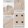 image:imageBellivera Womens Fall Winter Coat Elegant Notched Lapel Single Breasted Trench Coat with Detachable Faux Fur CollarBeige Overcoat