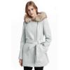 image:imageBellivera Womens Fall Winter Coat Elegant Notched Lapel Single Breasted Trench Coat with Detachable Faux Fur CollarBeigegray With Collar Coat