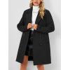 image:imageBellivera Womens Fall Winter Coat Elegant Notched Lapel Single Breasted Trench Coat with Detachable Faux Fur CollarBlack Jacket Without Fur Collar