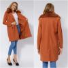 image:imageBellivera Womens Fall Winter Coat Elegant Notched Lapel Single Breasted Trench Coat with Detachable Faux Fur CollarBrown With Collar