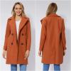 image:imageBellivera Womens Fall Winter Coat Elegant Notched Lapel Single Breasted Trench Coat with Detachable Faux Fur CollarBrown With Collar