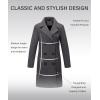 image:imageBellivera Womens Fall Winter Coat Elegant Notched Lapel Single Breasted Trench Coat with Detachable Faux Fur CollarGrey Jacket Without Fur Collar