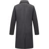 image:imageBellivera Womens Fall Winter Coat Elegant Notched Lapel Single Breasted Trench Coat with Detachable Faux Fur CollarGrey Jacket Without Fur Collar