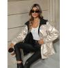 image:imageBellivera Womens Lightweight Coat Windbreaker Zip Up Long Sleeve Jacket Outdoor Raincoat with HoodGold Windbreaker
