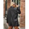 image:imageBellivera Womens Oversized Faux Leather Jackets Retro Zip Up Casual Bomber and Biker Jackets for Spring FallBlack Biker Coat