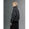 image:imageBellivera Womens Oversized Faux Leather Jackets Retro Zip Up Casual Bomber and Biker Jackets for Spring FallBlack Stand Collar
