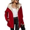 image:imageBellivera Womens Lightweight Coat Windbreaker Zip Up Long Sleeve Jacket Outdoor Raincoat with HoodRed Windbreaker
