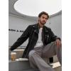 image:imageBellivera Mens Faux Leather Jacket Vintage Moto Biker Jacket Streetwear Coat with Zipper Pockets and Notch LapelBlack
