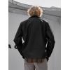 image:imageBellivera Mens Faux Leather Jacket Vintage Moto Biker Jacket Streetwear Coat with Zipper Pockets and Notch LapelBlack