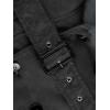 image:imageBellivera Women Faux Leather Winter Trendy Puffer Jacket Waterresistant Thicken Bubble Coat with Fur Collar and BeltBlack Coat With Collar
