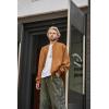 image:imageBellivera Mens Oversized Faux Suede Bomber Jacket ZipUp Casual Streetwear Lightweight Outerwear for Spring FallCamel