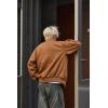 image:imageBellivera Mens Oversized Faux Suede Bomber Jacket ZipUp Casual Streetwear Lightweight Outerwear for Spring FallCamel