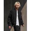 image:imageBellivera Mens Casual Bomber Jacket Windproof Relaxed Fit ZipUp Outerwear with Utility Pockets for Spring FallBlack