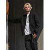image:imageBellivera Mens Casual Bomber Jacket Windproof Relaxed Fit ZipUp Outerwear with Utility Pockets for Spring FallBlack