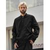 image:imageBellivera Mens Casual Bomber Jacket Windproof Relaxed Fit ZipUp Outerwear with Utility Pockets for Spring FallBlack