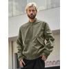 image:imageBellivera Mens Casual Bomber Jacket Windproof Relaxed Fit ZipUp Outerwear with Utility Pockets for Spring FallGreen