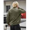image:imageBellivera Mens Casual Bomber Jacket Windproof Relaxed Fit ZipUp Outerwear with Utility Pockets for Spring FallGreen