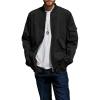 image:imageBellivera Mens Casual Bomber Jacket Windproof Relaxed Fit ZipUp Outerwear with Utility Pockets for Spring FallBlack