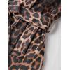 image:imageBellivera Womens Faux Suede Leather Jacket Spring and Winter Fashion Long Trench Coat Lightweight WindbreakerLeopard