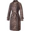 image:imageBellivera Womens Faux Suede Leather Jacket Spring and Winter Fashion Long Trench Coat Lightweight WindbreakerLeopard