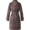 image:imageBellivera Womens Faux Suede Leather Jacket Spring and Winter Fashion Long Trench Coat Lightweight WindbreakerLeopard