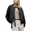 image:imageBellivera Womens Faux Leather Jacket 2026 Spring Oversized Bomber Biker Coat Vintage Casual LookBlack Casual Coat