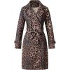 image:imageBellivera Womens Faux Suede Leather Jacket Spring and Winter Fashion Long Trench Coat Lightweight WindbreakerLeopard