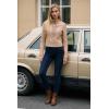image:imageBellivera Womens Faux Leather Moto Jacket Studded Rivet Casual Short Slim Biker Punk CoatStand Collar Khaki