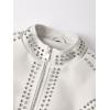 image:imageBellivera Womens Faux Leather Moto Jacket Studded Rivet Casual Short Slim Biker Punk CoatStand Collar White