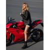 image:imageBellivera Womens Faux Leather Casual Jacket 2026 Spring Trendy Motorcycle Outfits Lightweight Classic CoatBlack Casual Top