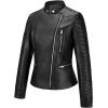 image:imageBellivera Womens Faux Leather Casual Jacket 2026 Spring Trendy Motorcycle Outfits Lightweight Classic CoatBlack Casual Top