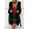image:imageBellivera Womens Wool Pea Coat Faux Fur Jacket Winter Warm Parka Overcoat with BeltBlack Fur