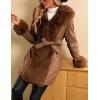 image:imageBellivera Womens Wool Pea Coat Faux Fur Jacket Winter Warm Parka Overcoat with BeltCamel Fur