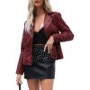 image:imageBellivera Womens Faux Leather Casual Jacket 2026 Spring Trendy Motorcycle Outfits Lightweight Classic CoatWine Retro
